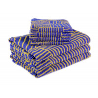 Полотенце жаккардовое 40х60 хлопок синее NH32